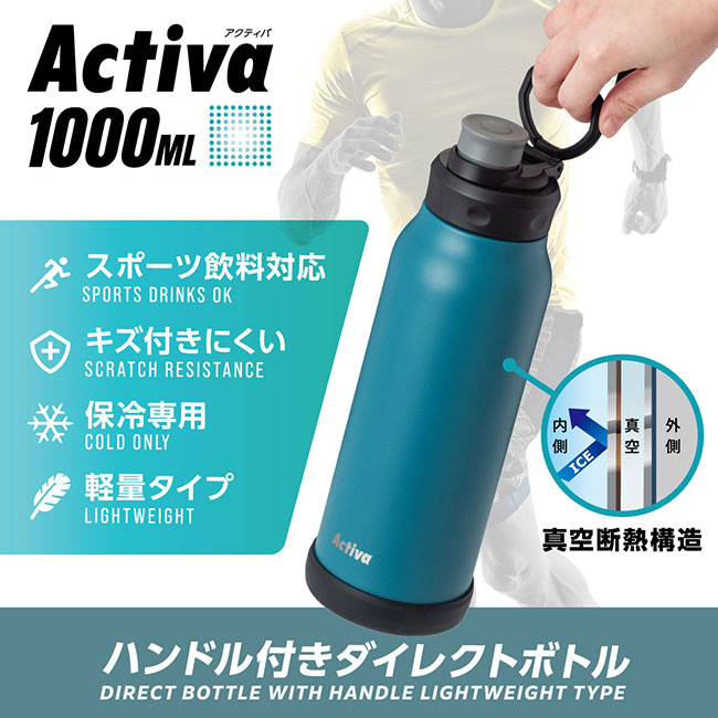 アトラス Activa ハンドル付きダイレクトボトル 1000mL（ADHB-1000）ハンドル付きダイレクトボトル