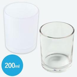 フルカラー印刷対応グラス（200ml）　フロスト/クリア