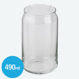 缶型グラス（490ml）　クリア