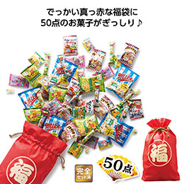 【予約商品11月1日から出荷予定】お菓子福袋 こんなにいっぱい50点セット 2025