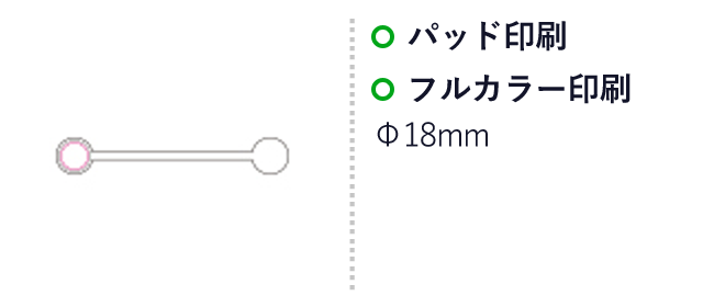 マグネット式ケーブルバンド（SNS-1200155）名入れ画像　パッド印刷、フルカラー印刷：Φ18mm