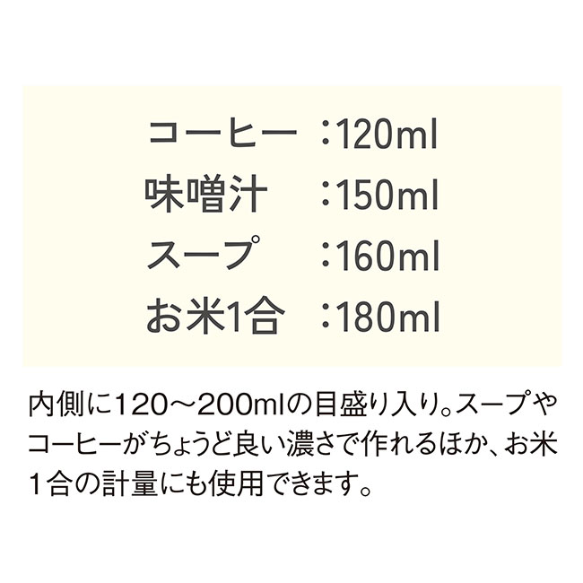 シェコル・目盛付き抗菌マグ（SNS-0900078）使用量イメージ