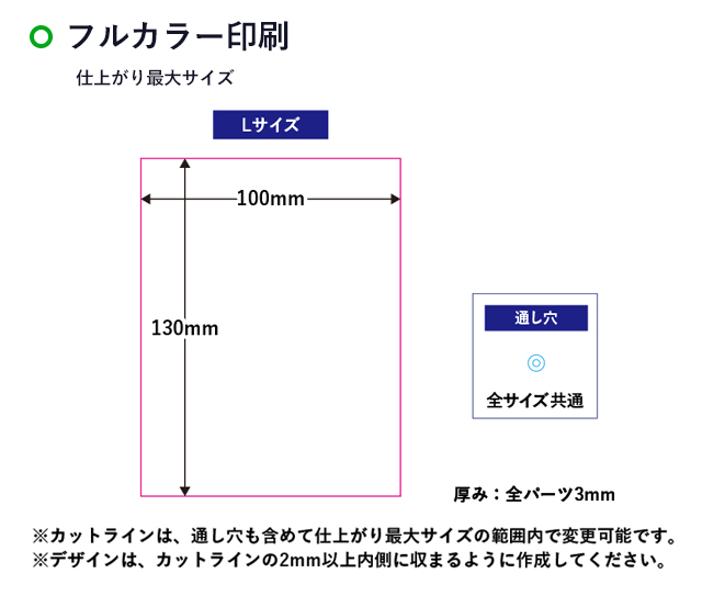 【プリント専用商品】アクリルキーホルダー（L）（SNS-0300509）名入れ画像　フルカラー印刷　W70×H70mm