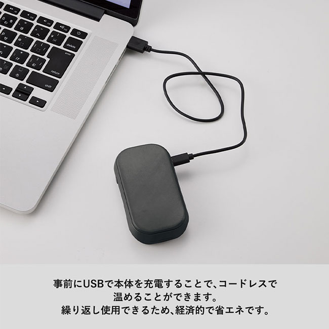 全面印刷できるUSBエコカイロ（SNS-0300511）USBで本体を充電することもできます