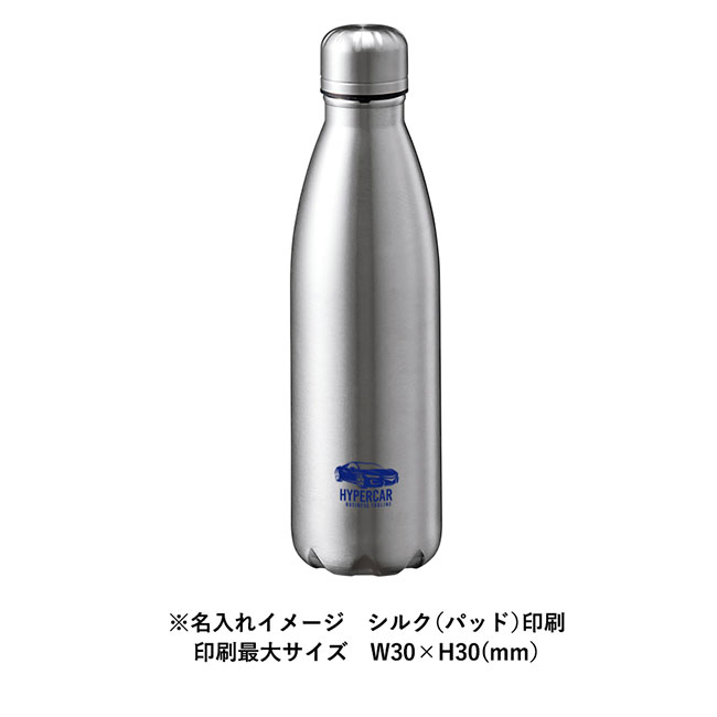 ロケットサーモボトル５４０ｍｌ（SNS-0300555）シルク（パッド）印刷した時の名入れイメージ