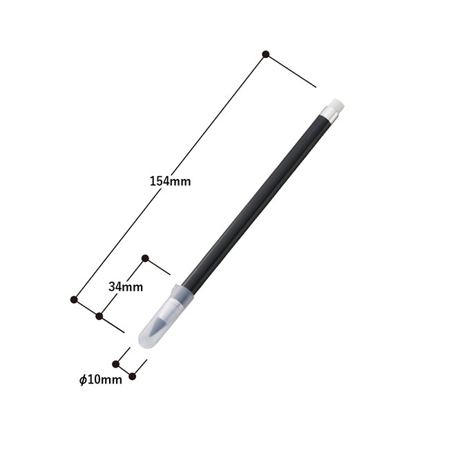 削らずに書けるスリムペンシル（SNS-0300567）商品のサイズ