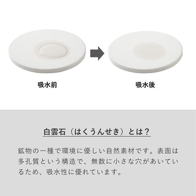 白雲石入り吸水コースター　スクエア（SNS-0300592）白雲石とは？