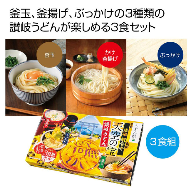 天空の宝　味くらべ 讃岐半生うどん3食組（SNS-0700790）